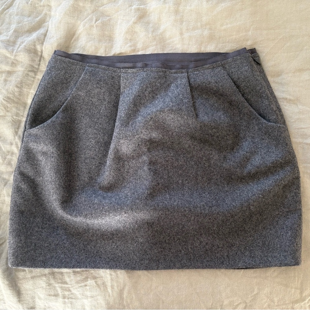 Gray Wool J. Crew Skirt